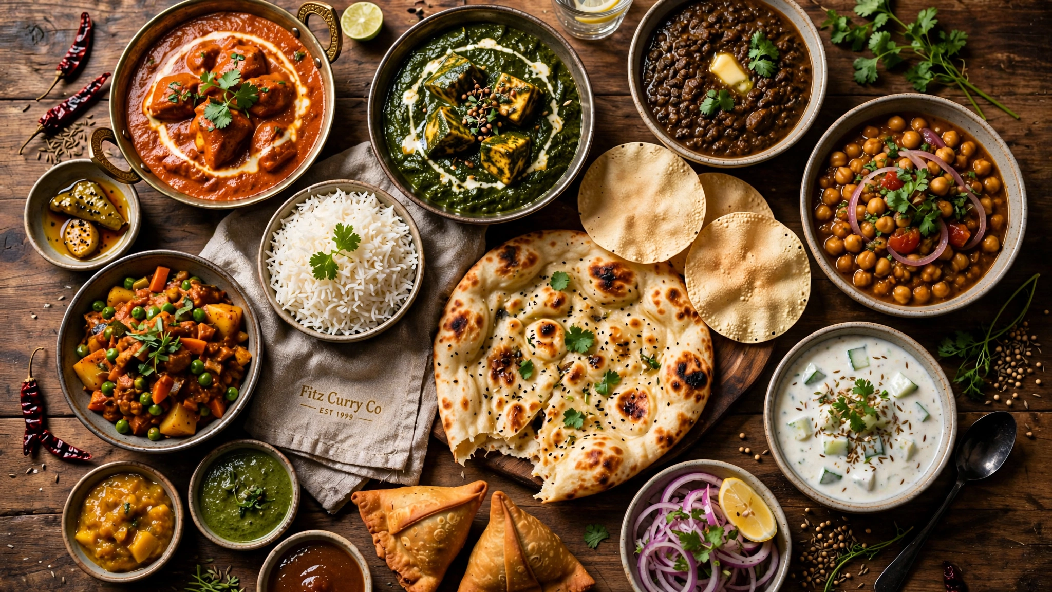 Indian Thali Spread