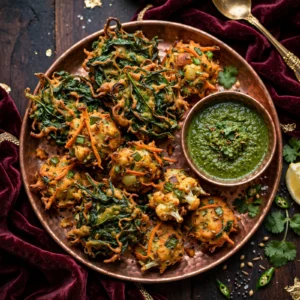 SPINACH AND VEGETABLE PAKORA